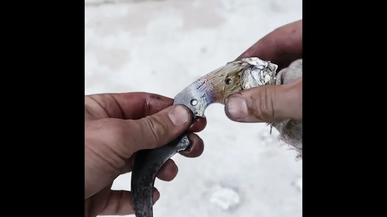 Old Rusty Coil Spring Transformed into a Razor Sharp Karambit Knife Apr