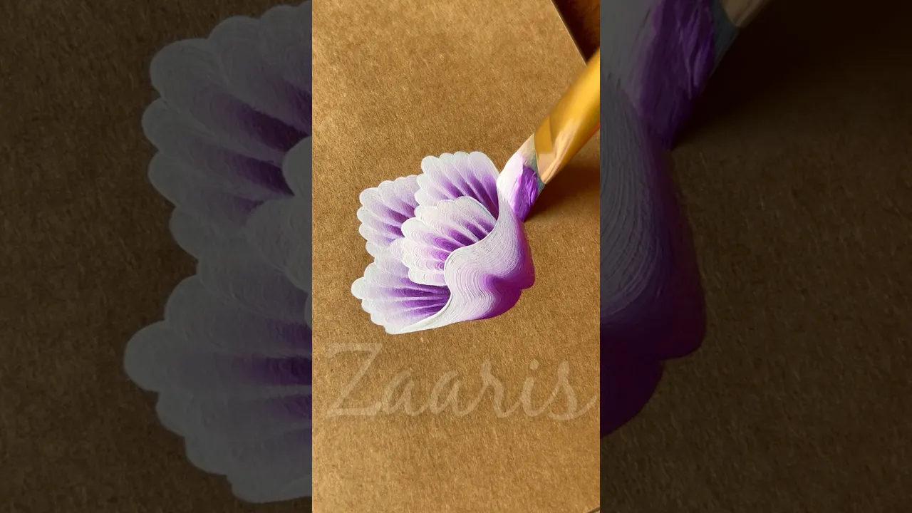 1024 💜🎨💯🌿 #flowerpainting #shorts #art