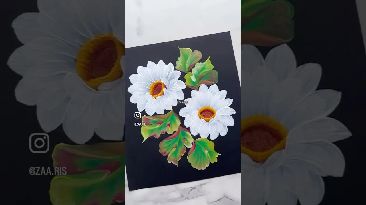 1319 🌼🎨Beautiful WHITE DAISIES 🎨🌺🌿 #shorts
