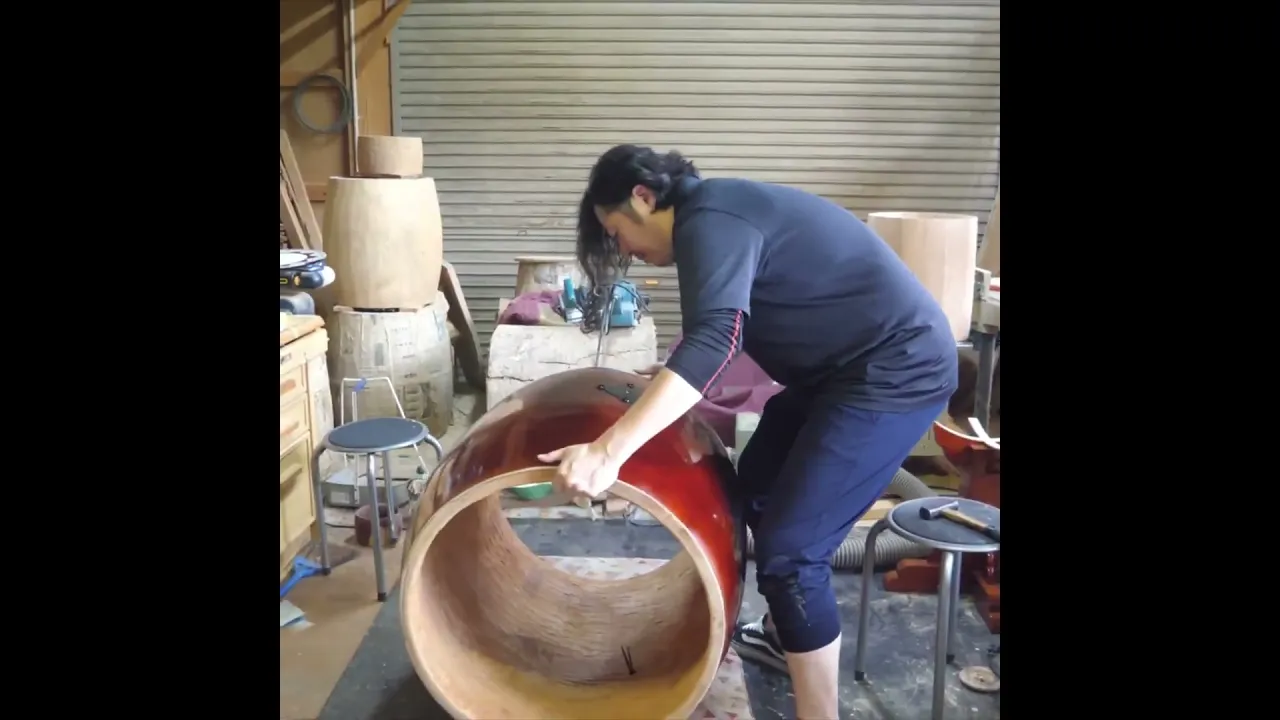 Traditional Taiko Drum Making Process in Japan Jip