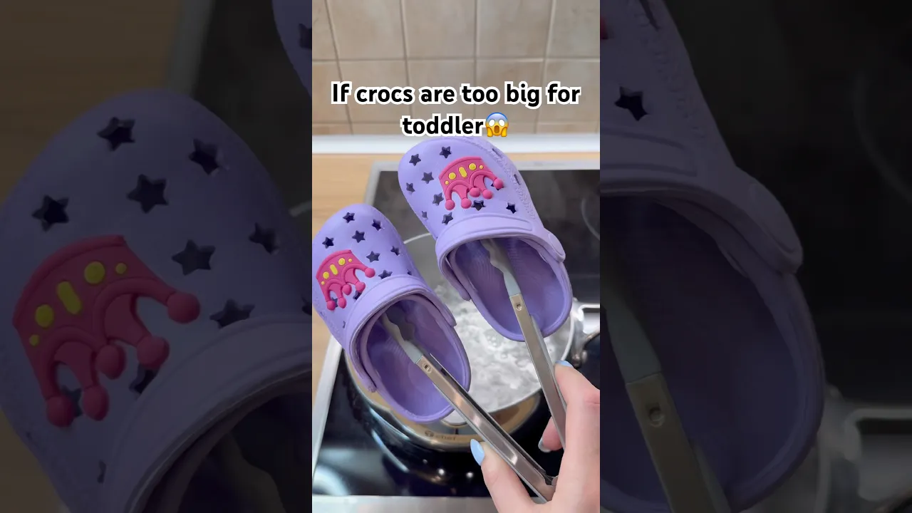 If crocs are too big for toddler😱 #parenthack #lifehack #crocs