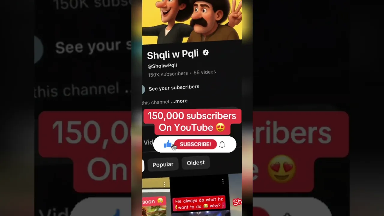 63 Now we have 150k subscribers on YouTube 😍Watch it 😁 #befunnynow #funnymoment #funnyface #trending