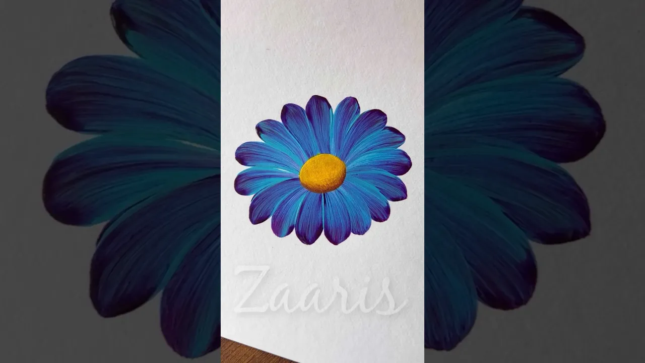 1001 🩵💜🌺💯Simple flower painting using acrylic paints 💜🩵💖💯 #flowerpainting #shorts #art