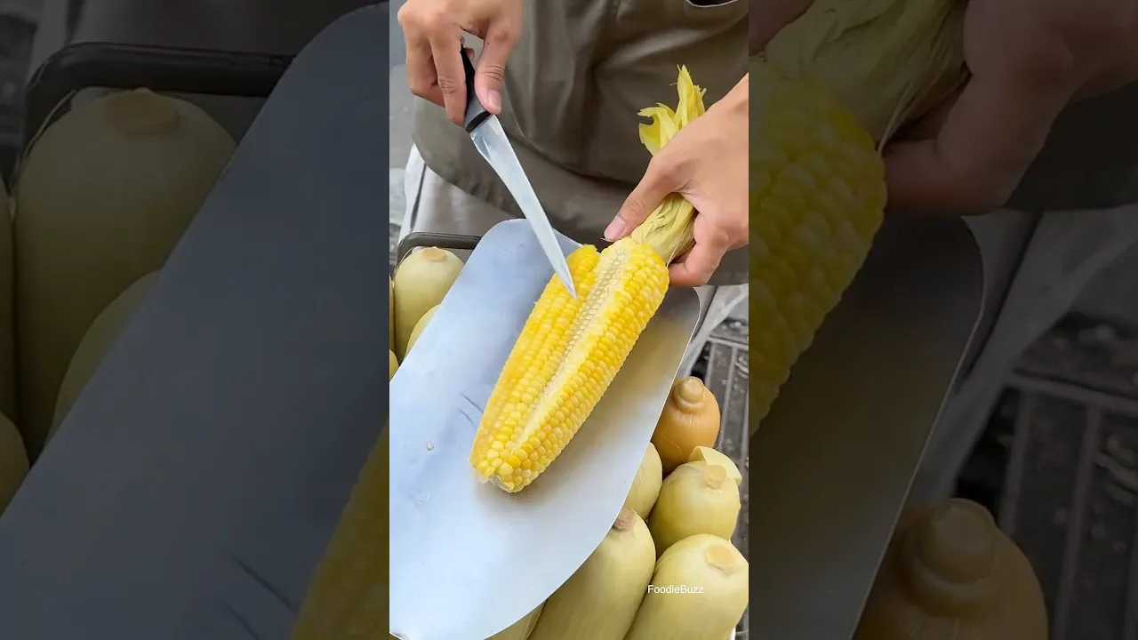 So Sweet! Perfect Corn Peeling in Bangkok