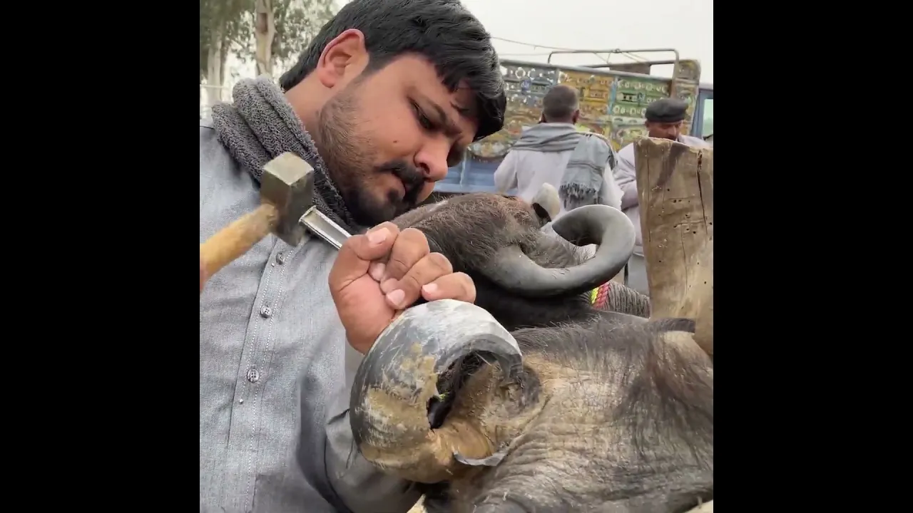 Buffalo Suffered for Years Until his Horns were Fixed Finally