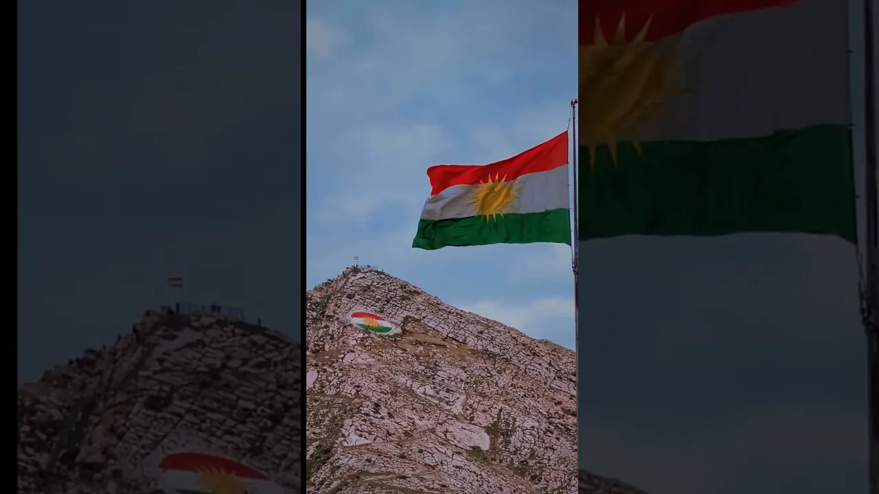 258 At the top of Mount flag Kurdistan 😍🔥#kurdistan #viral #کورد #views #اكسبلور #shortvideo #kurdi 