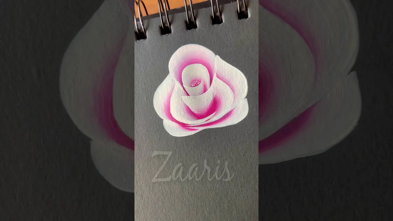 972 💖🌿🫶🎨Easiest ROSE flower painting using acrylic 🎨 #flowerpainting #shorts #art