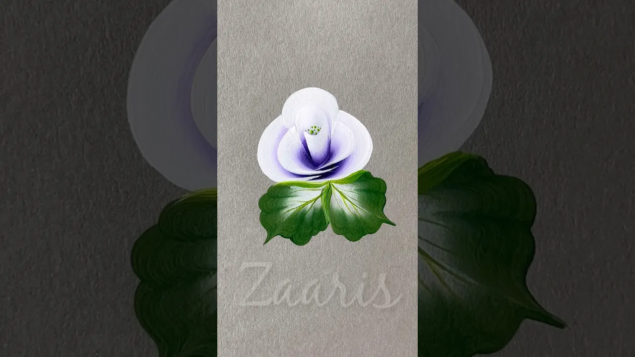 284 💜👌Easy PURPLE Rose one stroke acrylic painting 🎨🖌️ #art #flowers #shortsfeed #purple #shorts