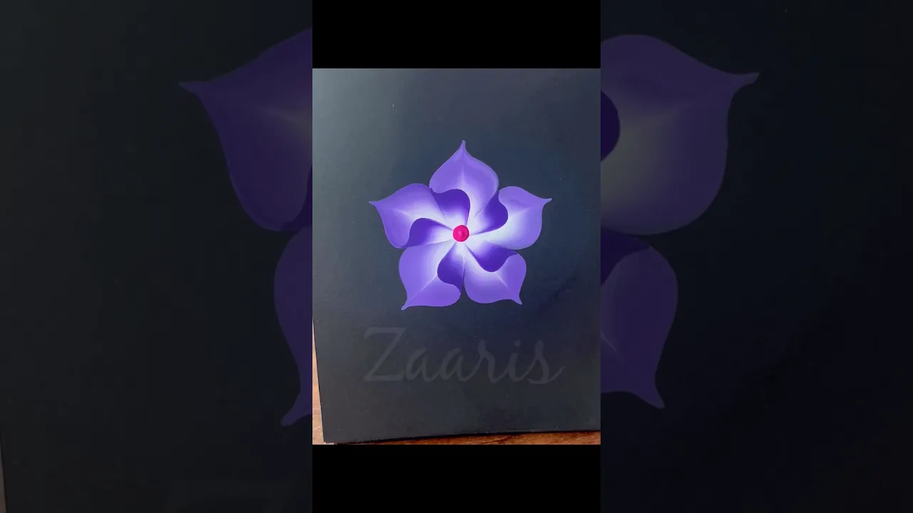 177 💜🫶One Stroke Painting 🖌️Beginner friendly acrylic PURPLE flower 🎨🖌️ #shorts #purple #art #yt