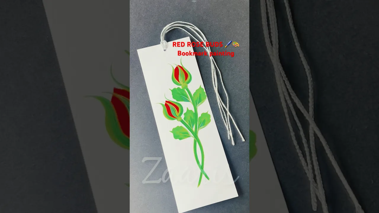 296 🌹Acrylic ROSE BUDS painting 💯🌿 #shorts #viral #youtubeart