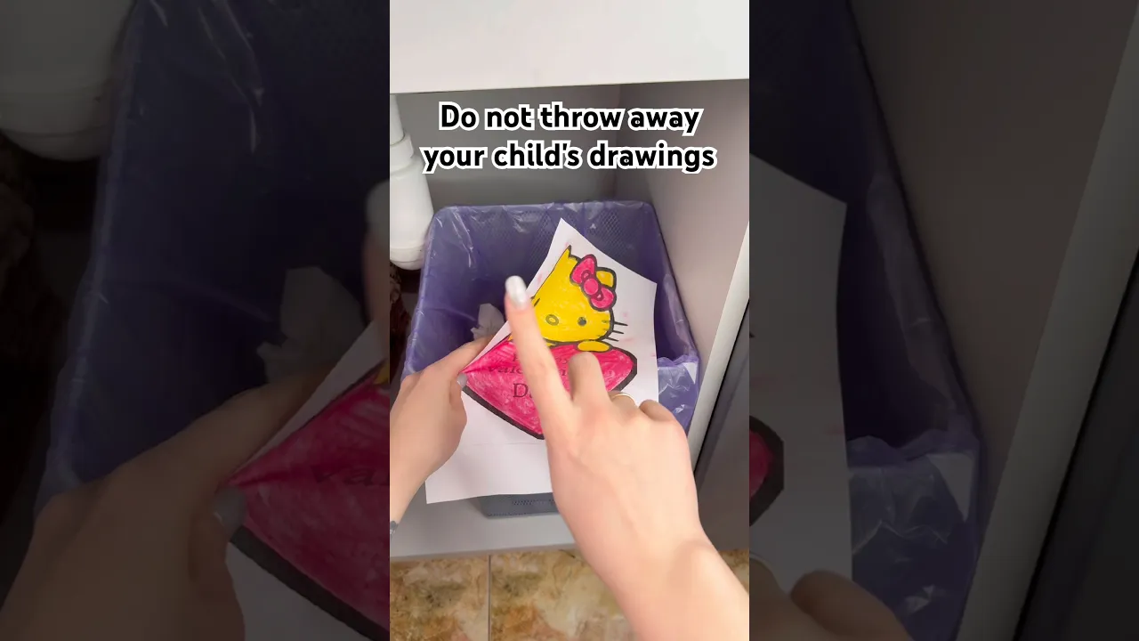 Don't throw away kids' drawings after Valentine's Day💌#diy #reallifehacks #parenthack