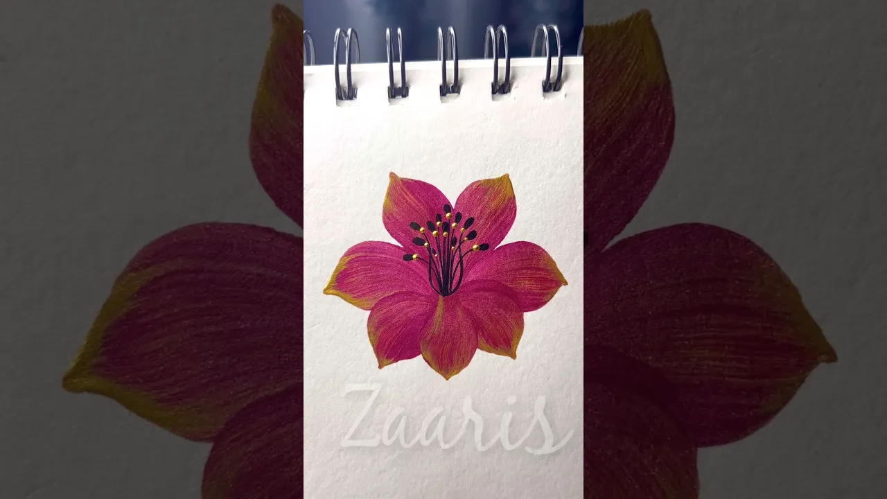 219 ❣️WOW 🌸🌺 PINK GOLD flower painting with acrylic paint 🖌️🎨💯 #shorts #pink #gold #ytviral #art