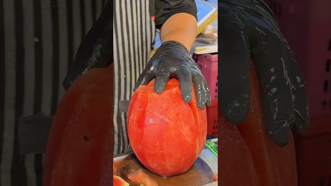 The Perfect Red Watermelon Cut in Bangkok