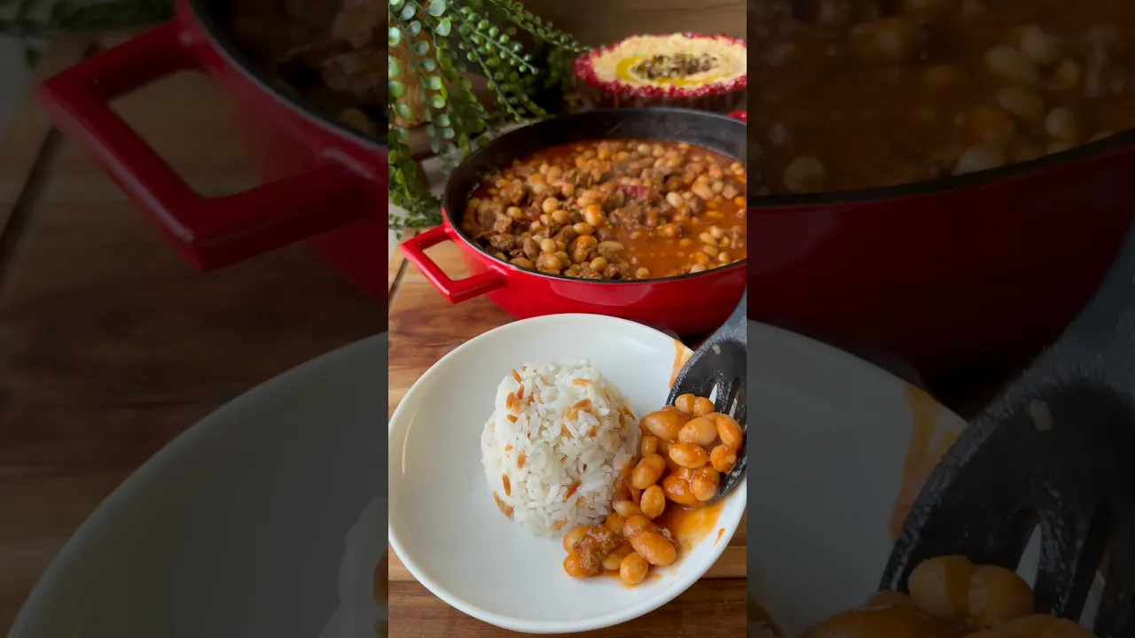 Kuru fasülye pilav😍 #recipe #tarif #food #cooking #globalcuisine #kurufasulye #kurufasulyetarifi