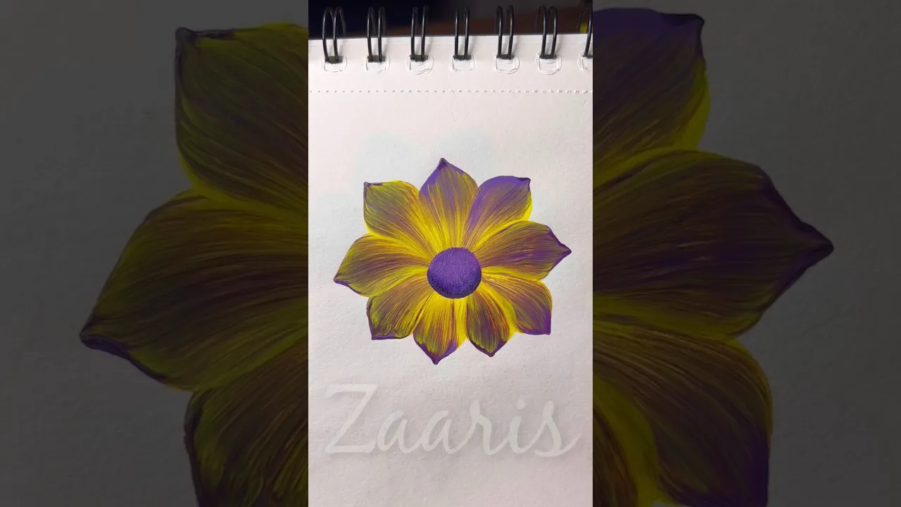 398 💜👌PURPLE 💯💐Easy flower art 💯💐🫶💜 #flowerpainting #beginnerfriendly #acrylicpainting #purpleflower