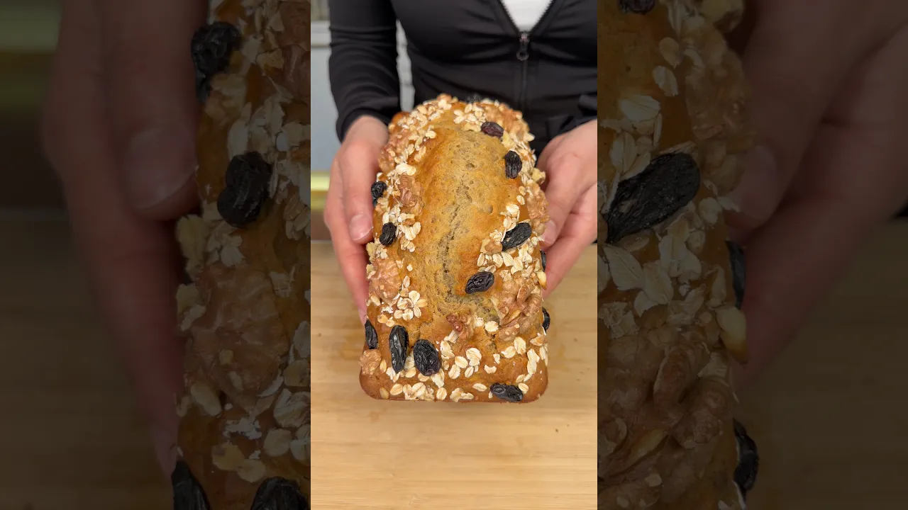 Şekersiz Unsuz Yulaflı Banana Bread ｜ Flourless Oat Banana Bread ⬇️ #busezeynep #bananabread