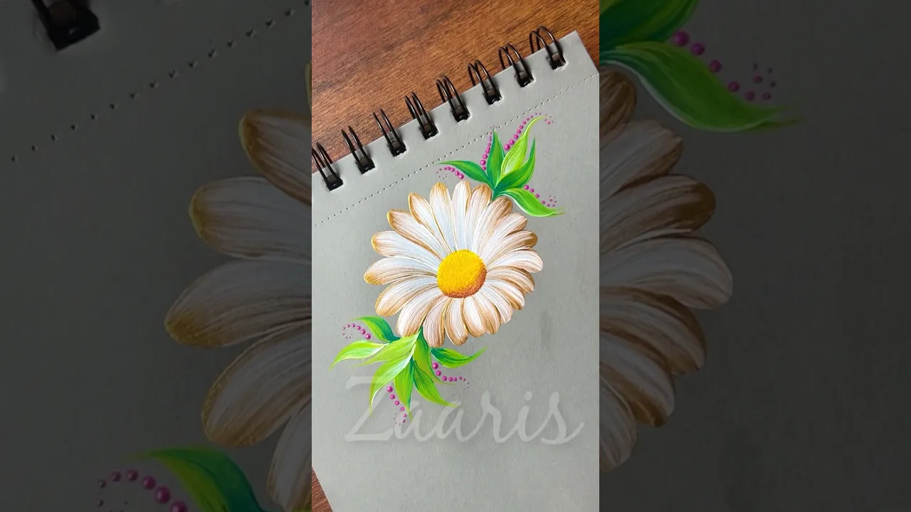 944 🫶💯🎨👌Simple GOLD flower painting using acrylic paints 🎨💯👌 #flowerpainting #shorts #art