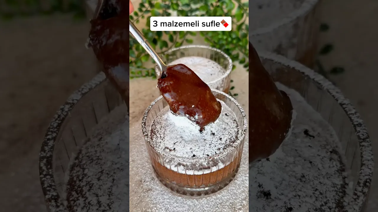 3 malzemeli sufle😍 #food #tarif #globalcuisine #recipe #sufle #pratiktatlitarifleri #chocolate