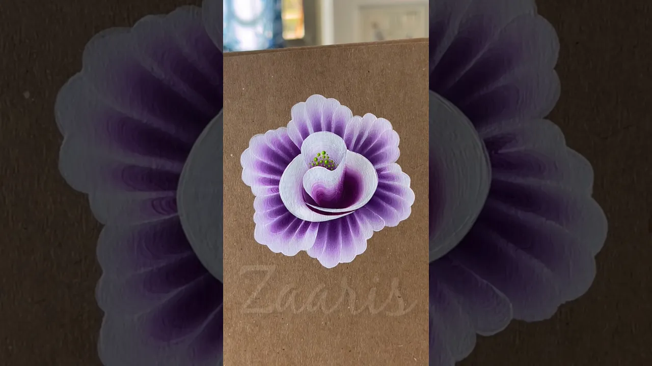 368 💜👌Acrylic flower painting technique🎨🖌️🌸 #art #painting #acrylic #beautifulflowers