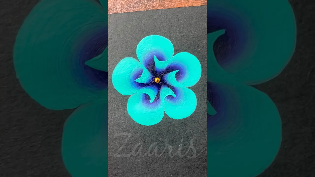 885 🩵💜🫶🎨Easiest flower painting using acrylic paints 🎨🩵💜💯 #flowerpainting #shorts #art