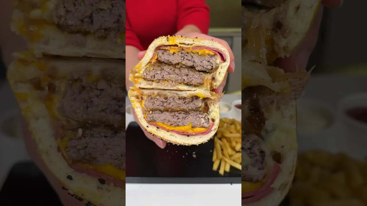 Kapalı Hamburger 🍔 #busezeynep #shorts #hamburger #reklam