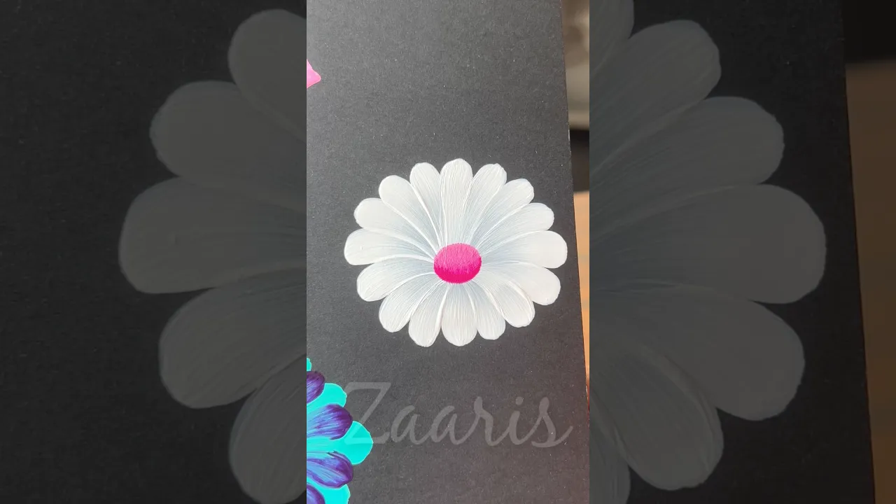 172 ❣️TRY IT 👍🏻👌Easiest WHITE flower acrylic painting 🌼🖌️🎨 #shorts #white #flowerpainting #viral
