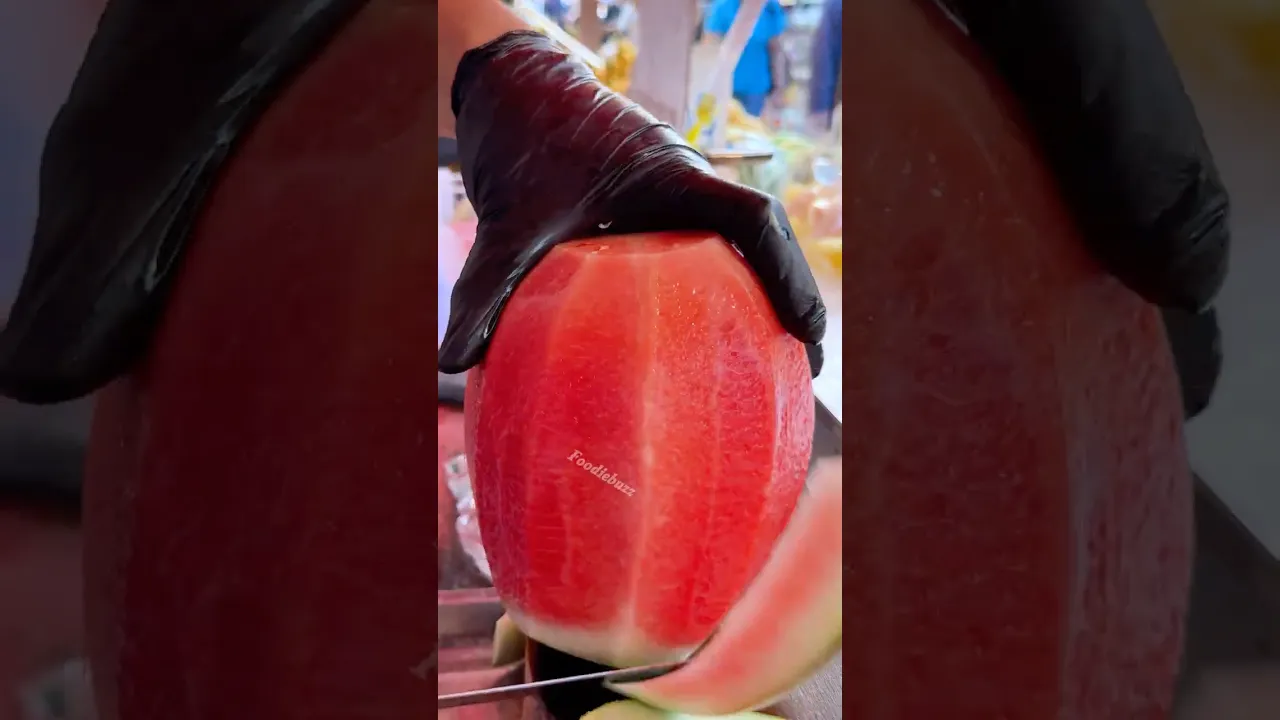 So Juicy, So Sweet – Fresh Watermelon Cutting in Bangkok