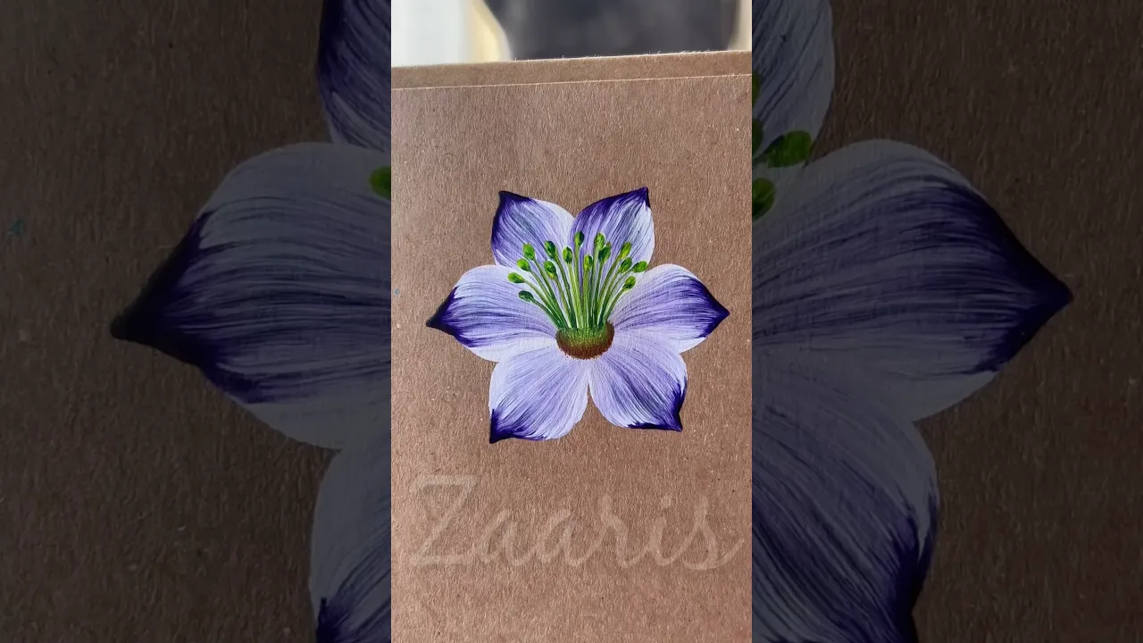 22 💜PURPLE flower🪻 acrylic painting🎨🖌️#shorts #viral #acrylicpainting #purple # #art #flowers