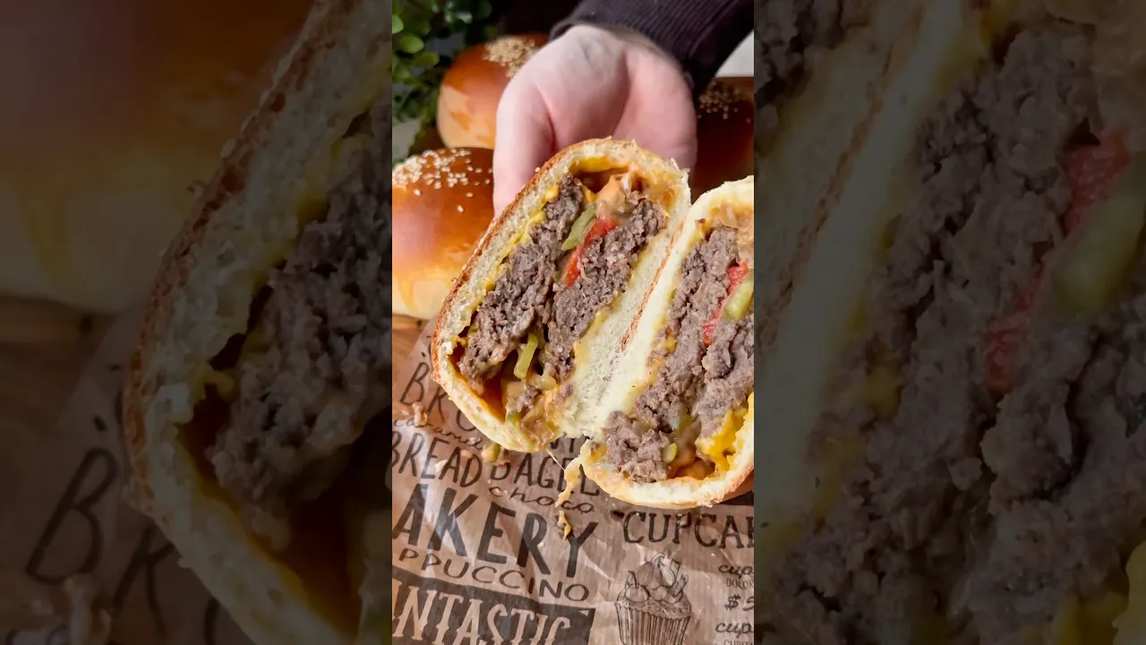 Kapalı burger🍔 #recipe #tarif #pratiktarifler #burger #burgers #food #globalcuisine #dessert