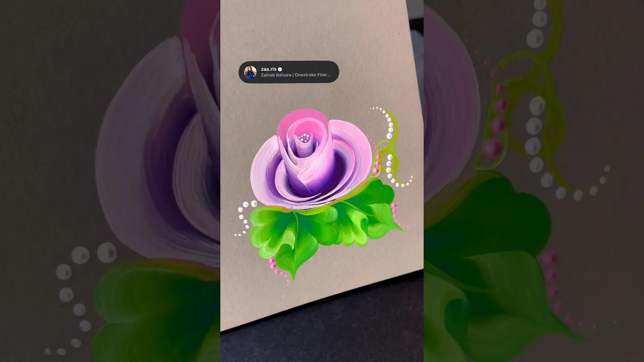 463 💜🩷Flat brush LOADING technique 🫶🏻🎨🖌️✅💯 #shortsfeed #flowerart #shortsviral #paintingtechniques