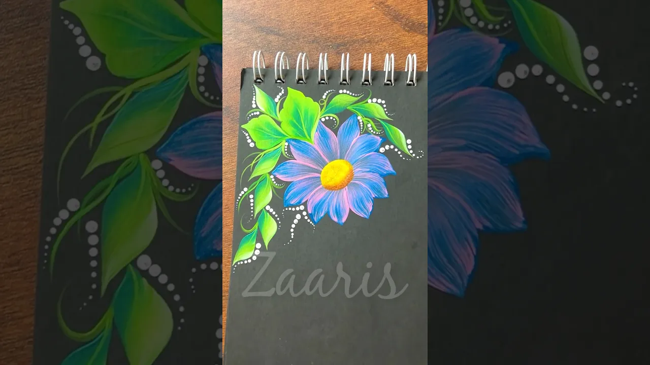 1118 💙💖🎨💯🌿Quick and easy flower painting using acrylic paints 🎨💙💖🌿🫶💯🎉 #shorts