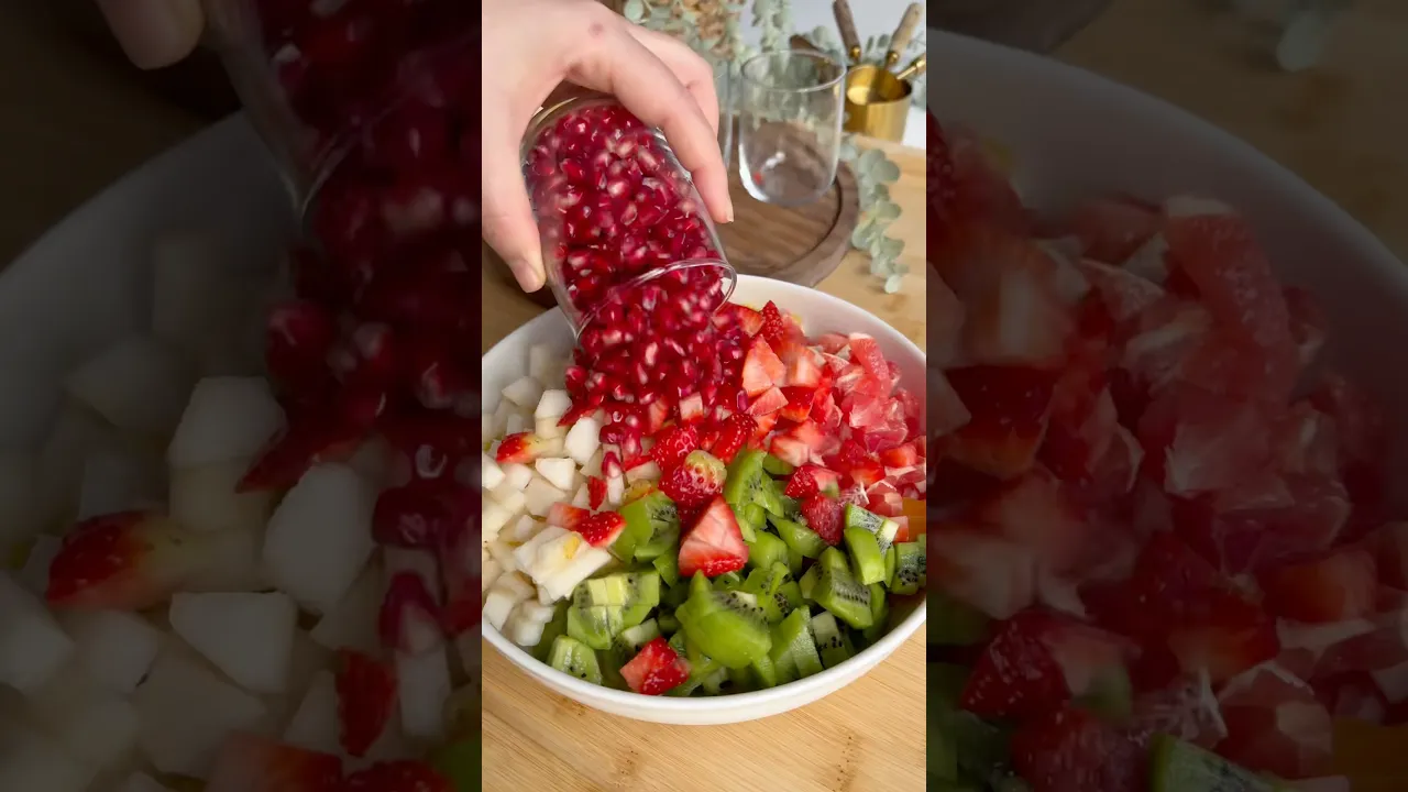 Meyve salatası🍓🍍Tarif yorumda✍️recipe in comments🎊#food #fruit #globalcuisine #recipe #tarif