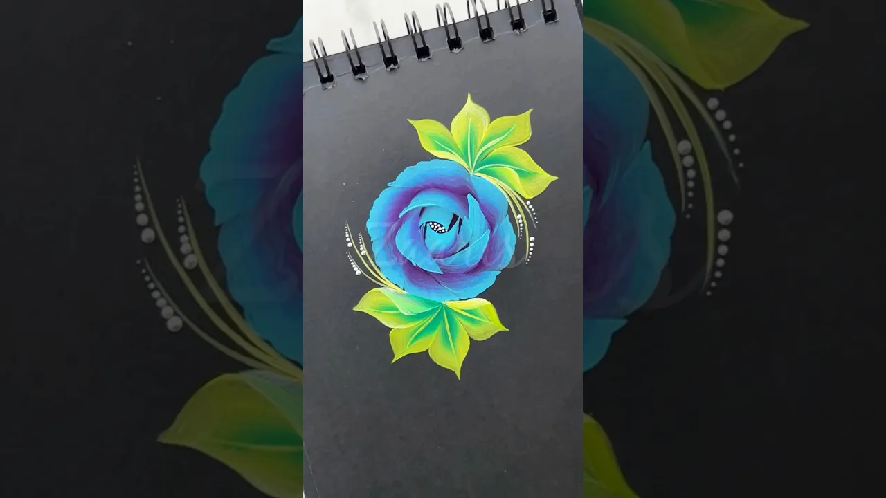 1345 🫠🫠🫶🌸🌺Beautiful ONESTROKE flower painting using ACRYLIC paints 🎨🌿🙌🏻 #wow #shorts #amazing
