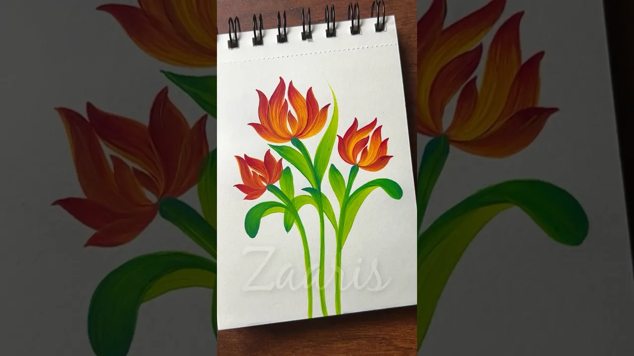 1172 💛🌼🎉🎊💯EASY Flower painting, using acrylic paints 🎨🌺💛🎉🫶💯🌼 #shorts