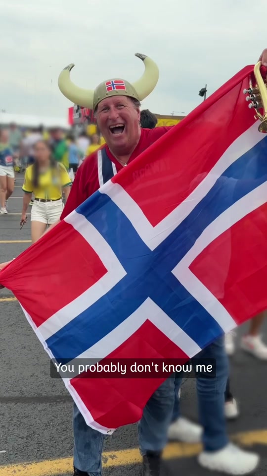 He wears a viking helmet, he plays the trumpet, but the one thing you...