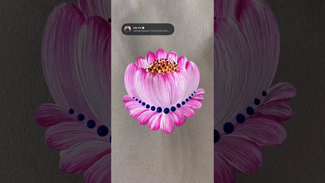 397 👌🌸WOW 🎨💖Acrylic flower painting trick 🌺🌷💯✅🎨💖 #acrylicpainting #acrylicflowerpainting #pink