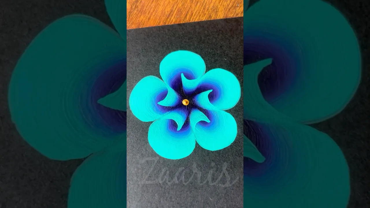 975 🩵💜💯🎨Easiest flower painting using acrylic paints 🎨💯🫶 #flowerpainting #shorts #art