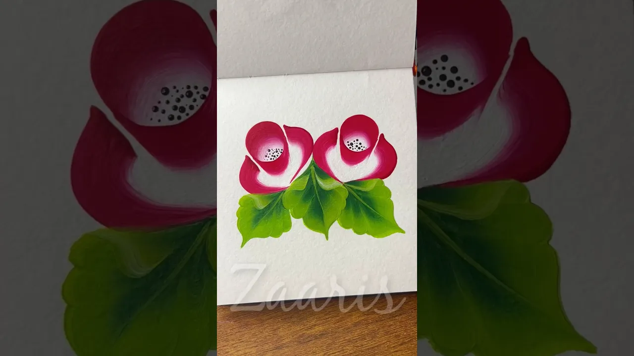 49 ❤️RED ROSES🌹paitning using acrylics🖌️🎨 #art #shorts #viral #redrose #acrylic #painting #yt