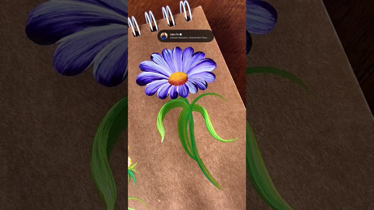 476 💜💛💯🎨👌🫶Simple beginner friendly PURPLE flower painting idea, using acrylic paints 🎨💯