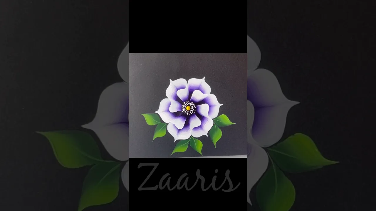 87 💜Beautiful PURPLE🪻One Stroke , acrylic🖌️🎨 #shorts #art #viral #purpleflowers #beautiful #paint