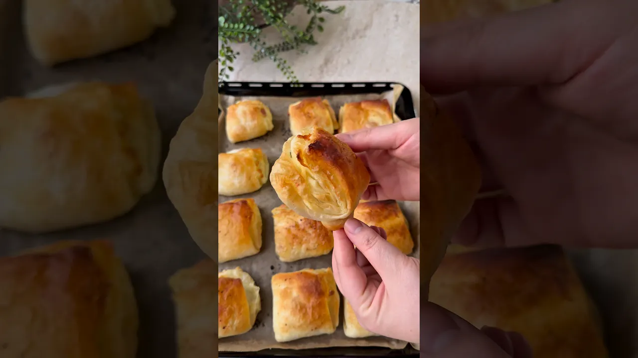 Oklavasız çıtır börek😍 #food #tarif #recipe #çıtırbörek #globalcuisine #cooking #kıymalıbörek