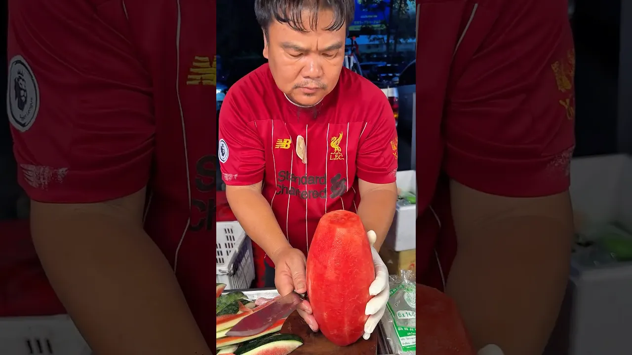 Amazing Watermelon Cutting Skills in Bangkok Fruit Cutting Skills