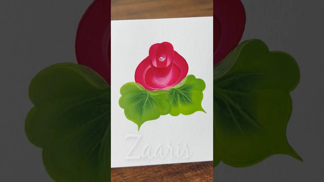 106 🌹ROSE painting using acrylic 🎨🖌️ #art #shorts #rose #acrylic #painting #viral #reels #viralreels