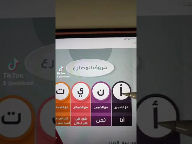 حروف المضارعة ⧸#عەرەبی #اللغة العربية #هەولێر