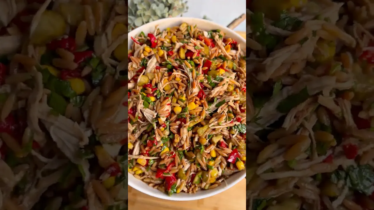 Tavuklu şehriye salatası😍 #food #tarif #recipe #globalcuisine #salatatarifi #chicken #globalcuisine