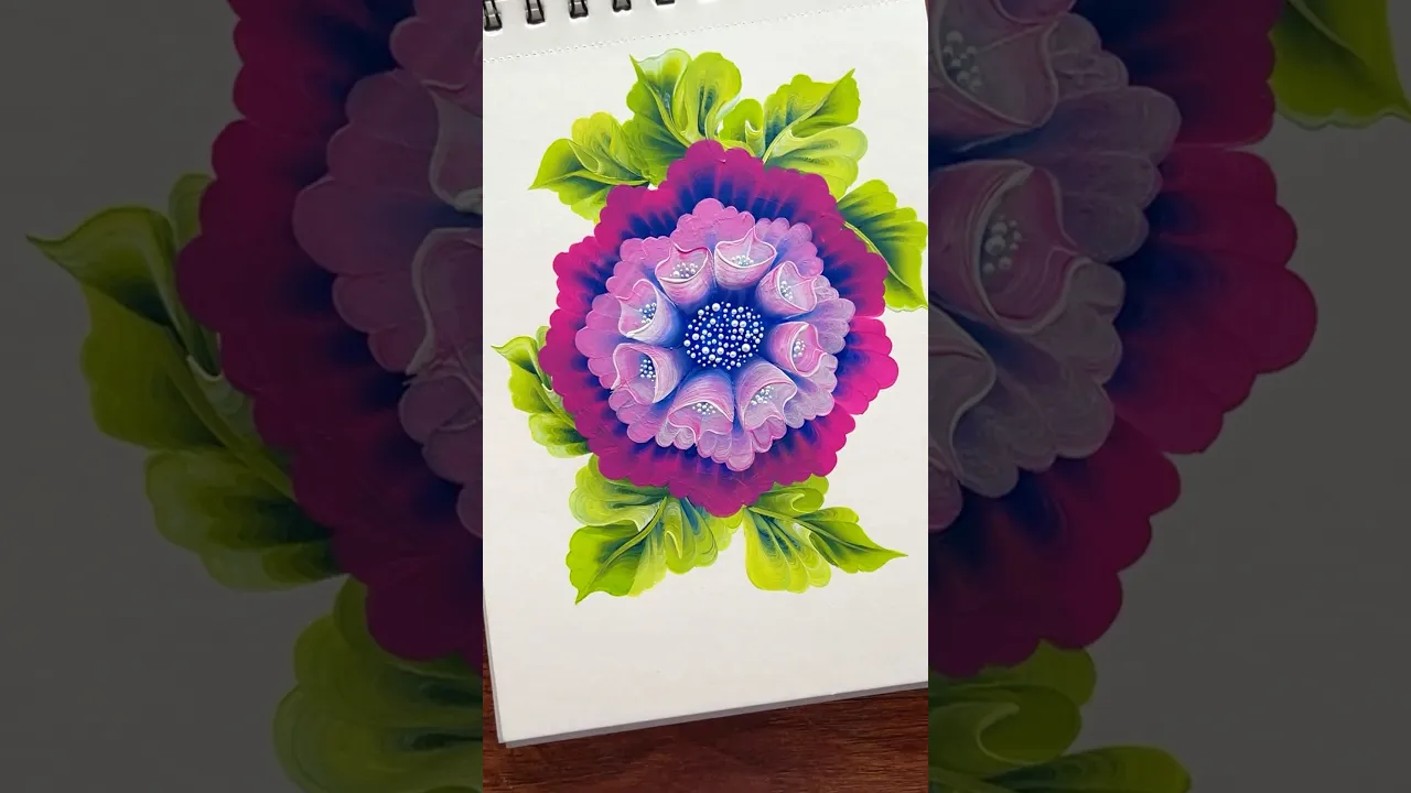 1348 3D painting 🎨🌿🌸💗 #shorts
