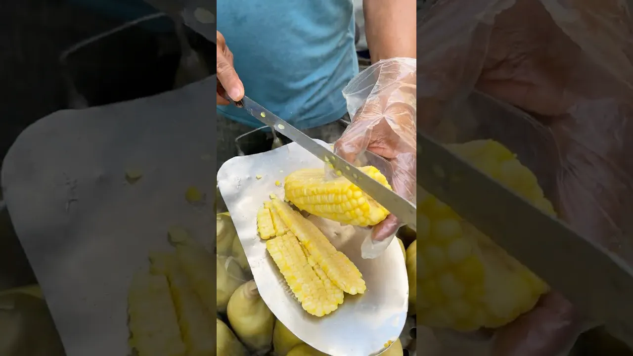 Fresh Hot Sweet Corn on Bangkok Streets