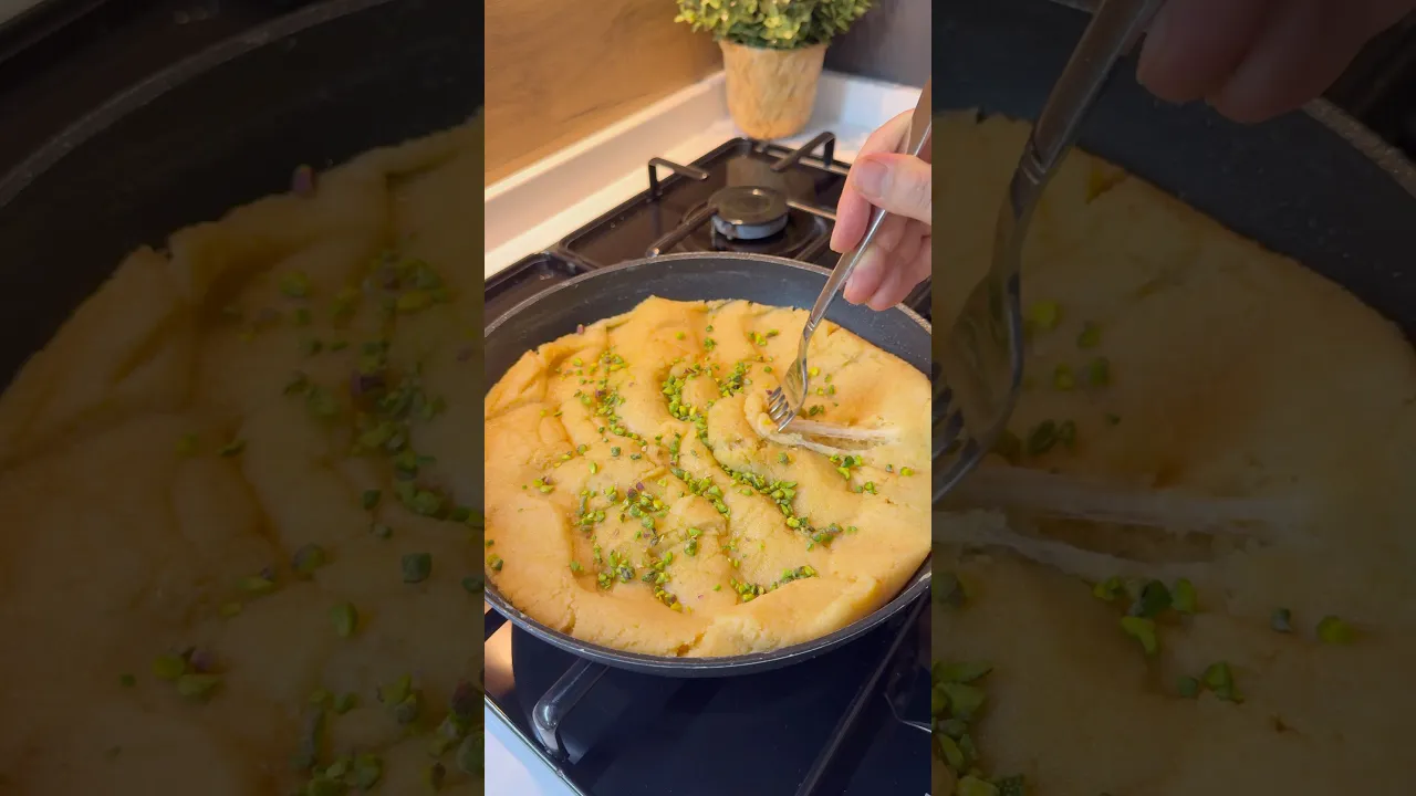 Nefis peynirli irmik helvası👌#food #globalcuisine #recipe #pratiktatlitarifleri #cooking #pratik