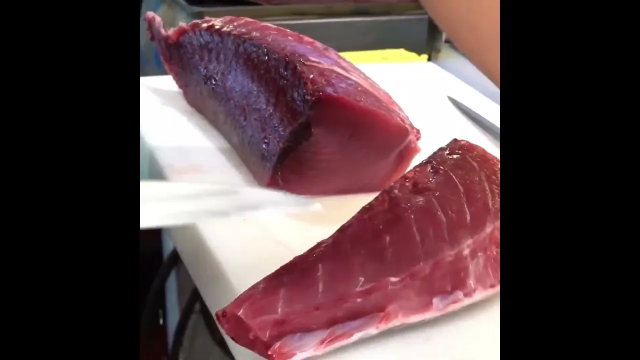 From Ocean to Table Bigeye Tuna Cutting Master's Art
