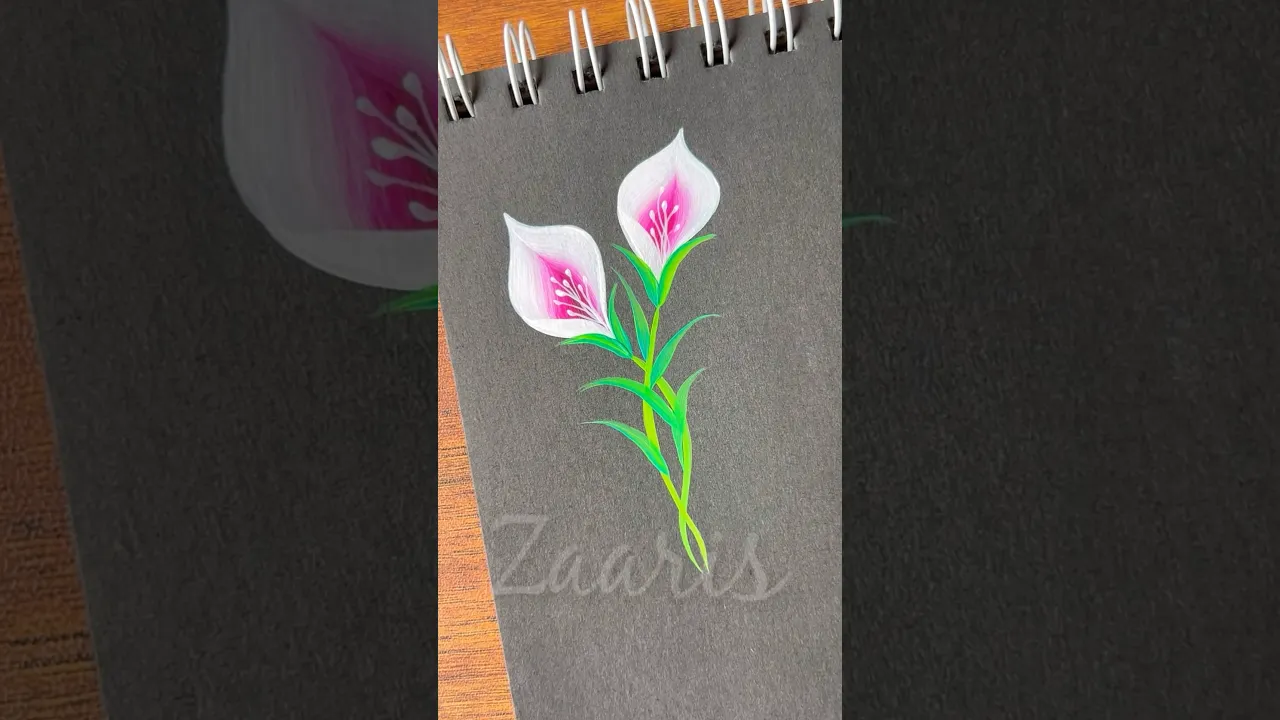 1200 💖🌿🎉🌺🫶Easiest PINK flowers painting, using acrylic paints 🫶🌺🎉🎉💖💯🌼🌸🌿🎨🎊✨ #shorts